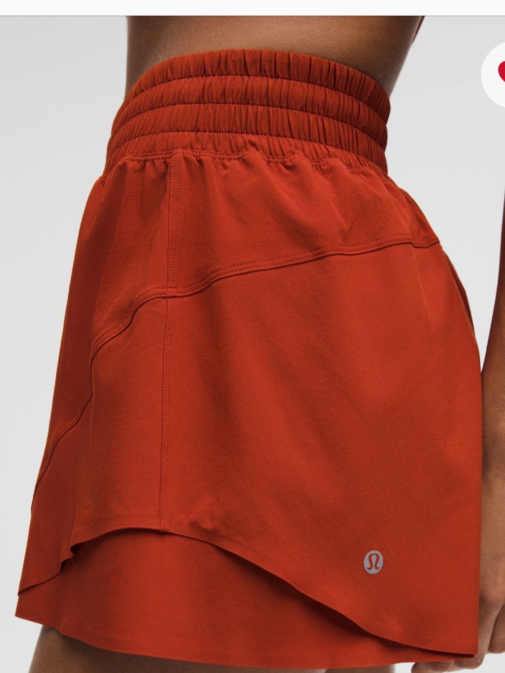 lululemon athletica Shake It Out High-Rise Running Skort — Rust Red